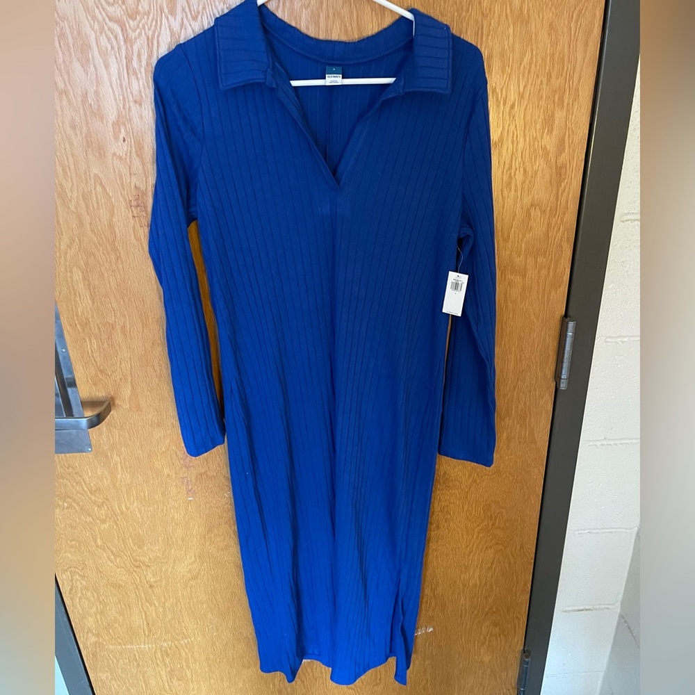 Old Navy Blue Ribbed Dress